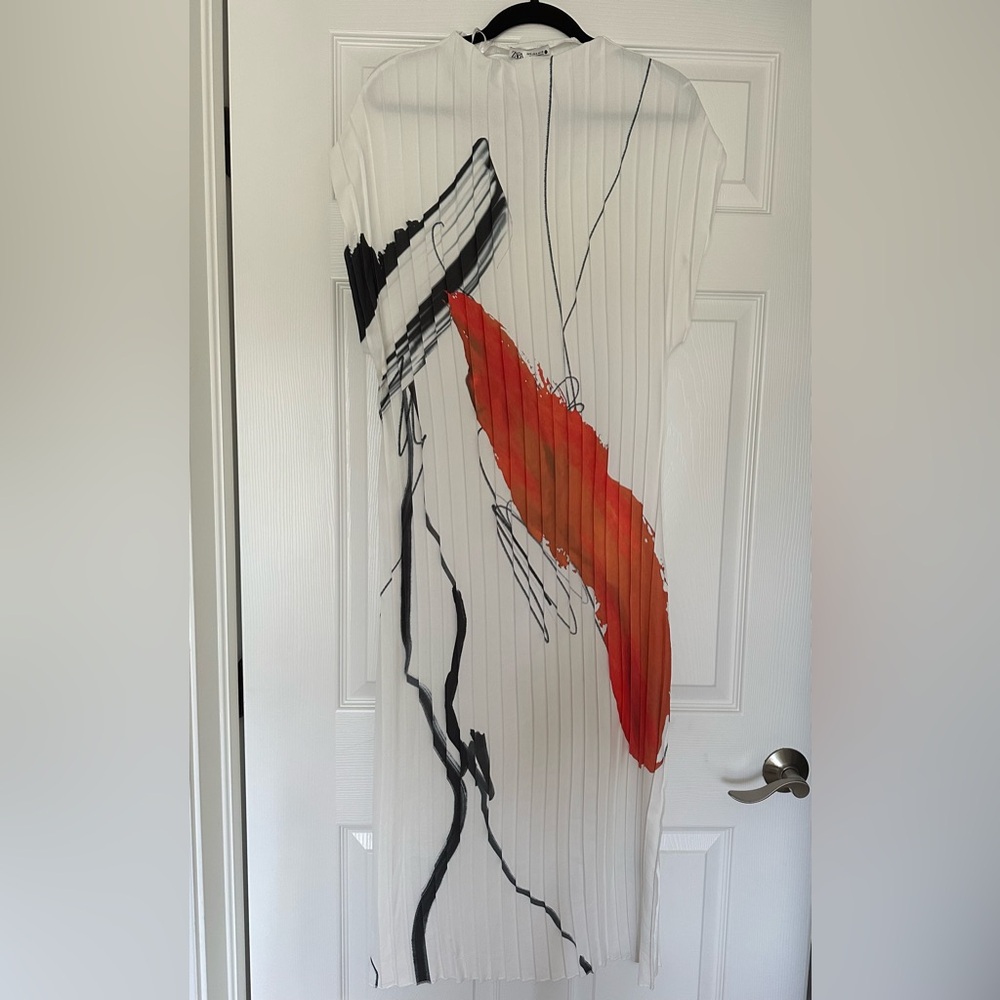 Zara abstract midi dress